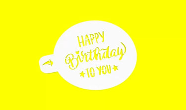 Stencil Happy Birthday 15cm - Porto Formas